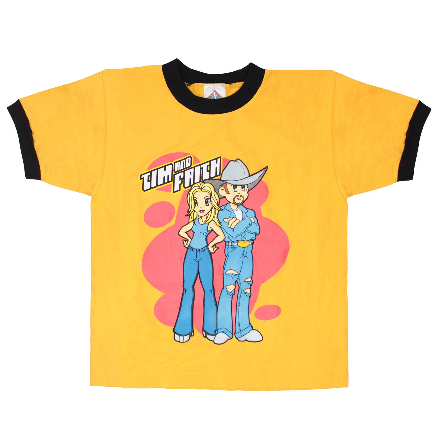 Tim Mcgraw Tim And Faith Cartoon Youth Ringer Tee T-shirt