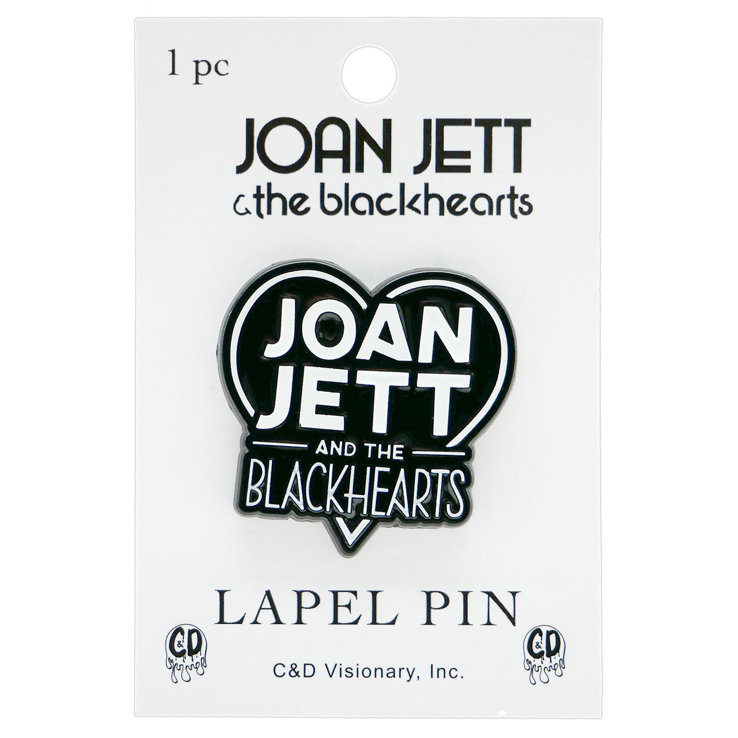 Joan Jett Joan Jett & the Blackhearts Heart Logo Pewter Pin Badge