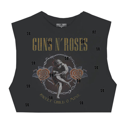 Guns N Roses GNR Sweet Cherub Juniors Crop Top Junior Top