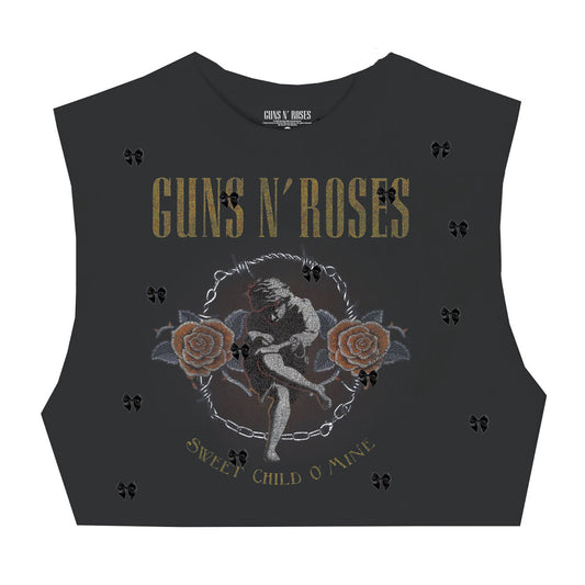 Guns N Roses GNR Sweet Cherub Juniors Crop Top Junior Top