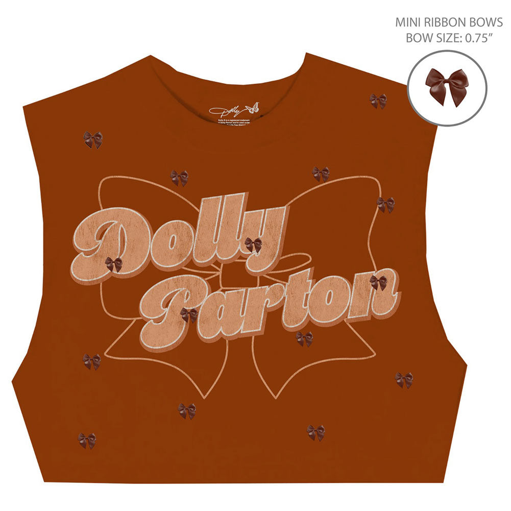 Dolly Parton Dolly Star Bow Juniors Crop Top Junior Top