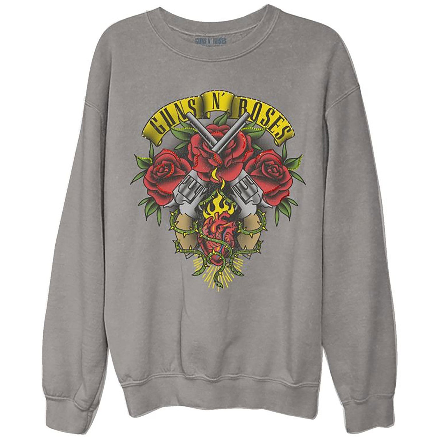 Guns N Roses Rhinestone Crew Fleece Sweatshirt