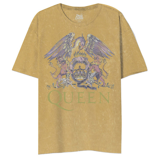 Queen Vintage Color Mineral Wash Oversized Juniors Tshirt Junior Top