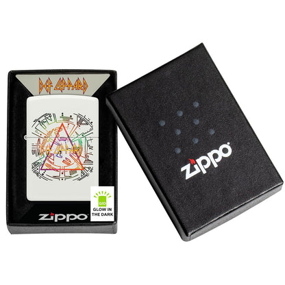 Def Leppard Glow-in-the-Dark Green Logo Refillable Lighter