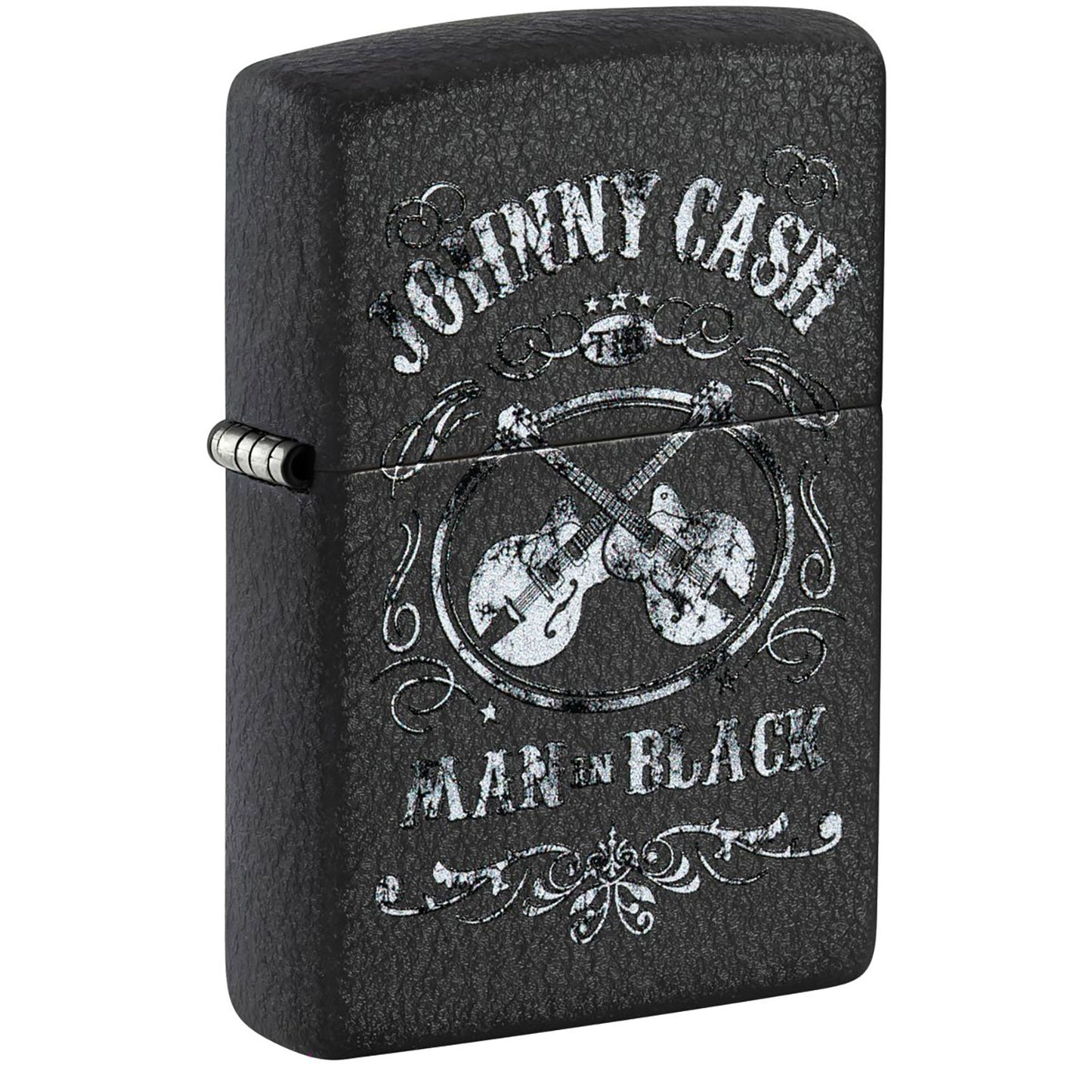 Johnny Cash Man In Black (Black Crackle) Refillable Lighter