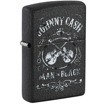 Johnny Cash Man In Black (Black Crackle) Refillable Lighter