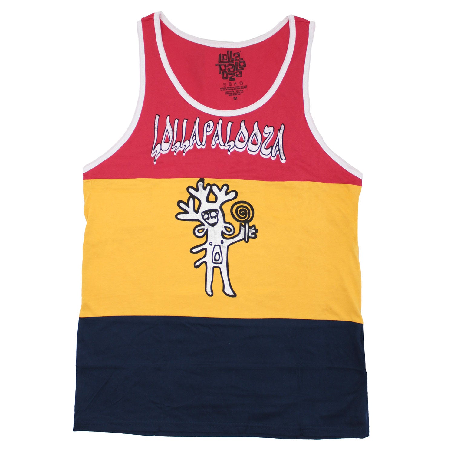Lollapalooza Striped Snake Man Mens Tank