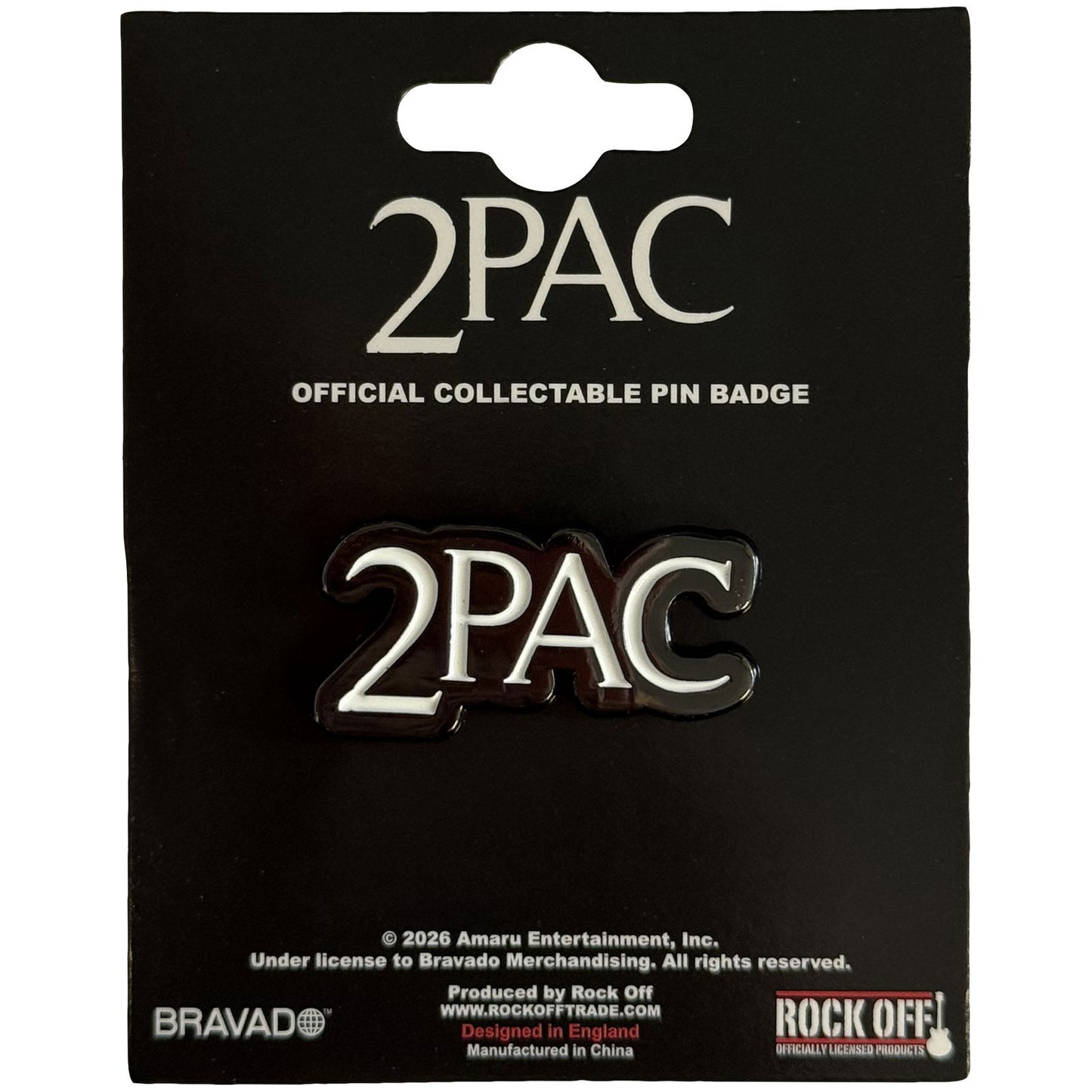 Tupac Classic Logo Pewter Pin Badge