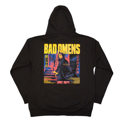 Bad Omens Samurai Woman Hooded Sweatshirt Back