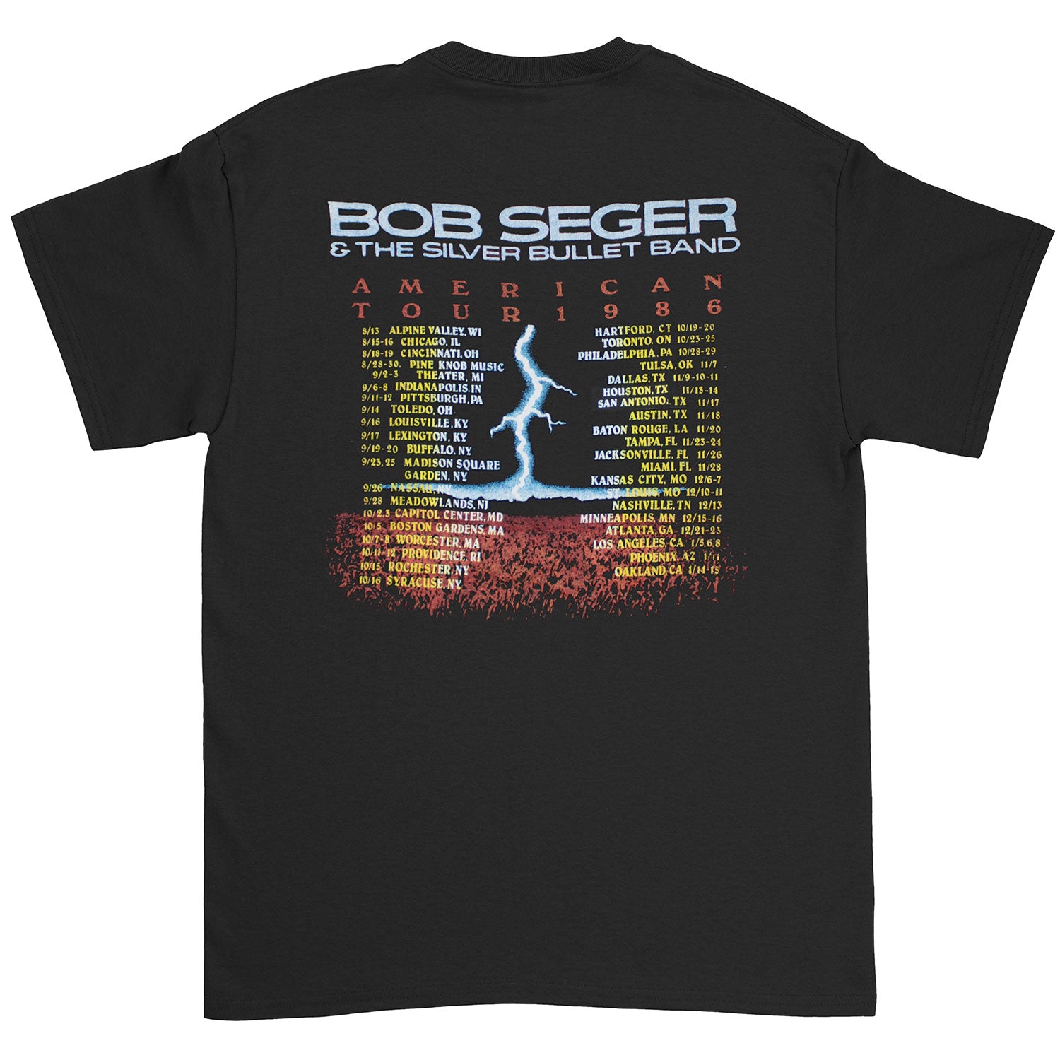 Bob Seger & The Silver Bullet Band Tour '86 T-shirt
