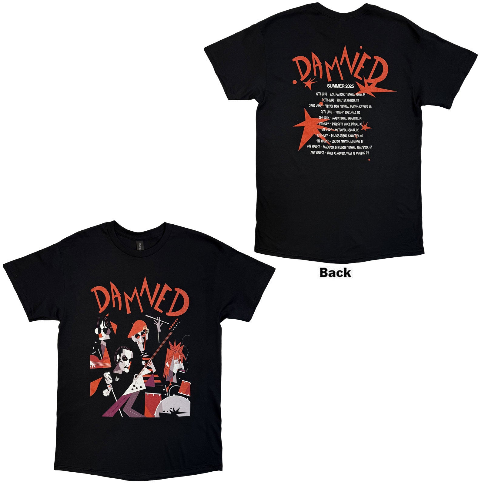 Damned Cartoon Eu Tour Summer 25 T-shirt