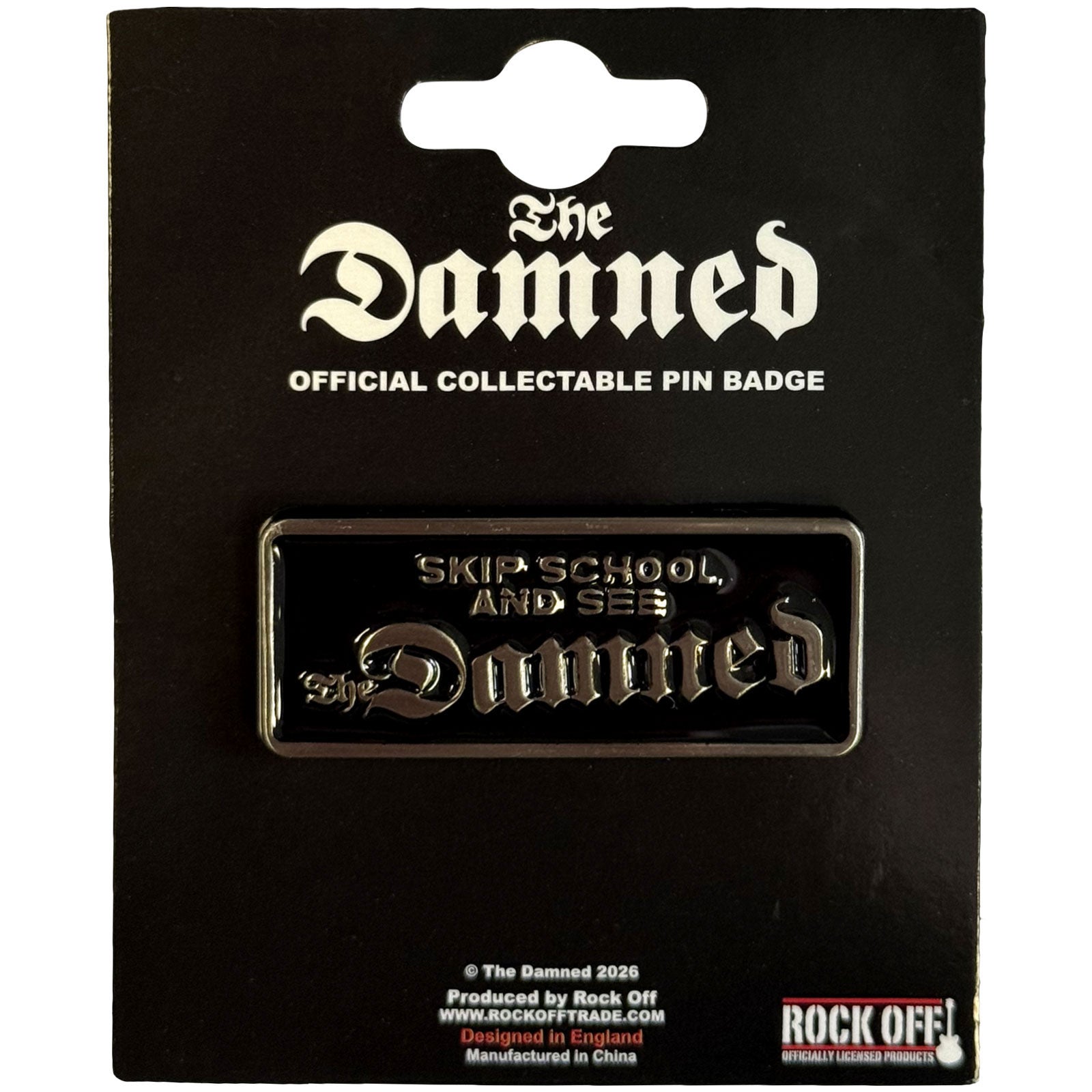 Damned Skip School Pewter Pin Badge