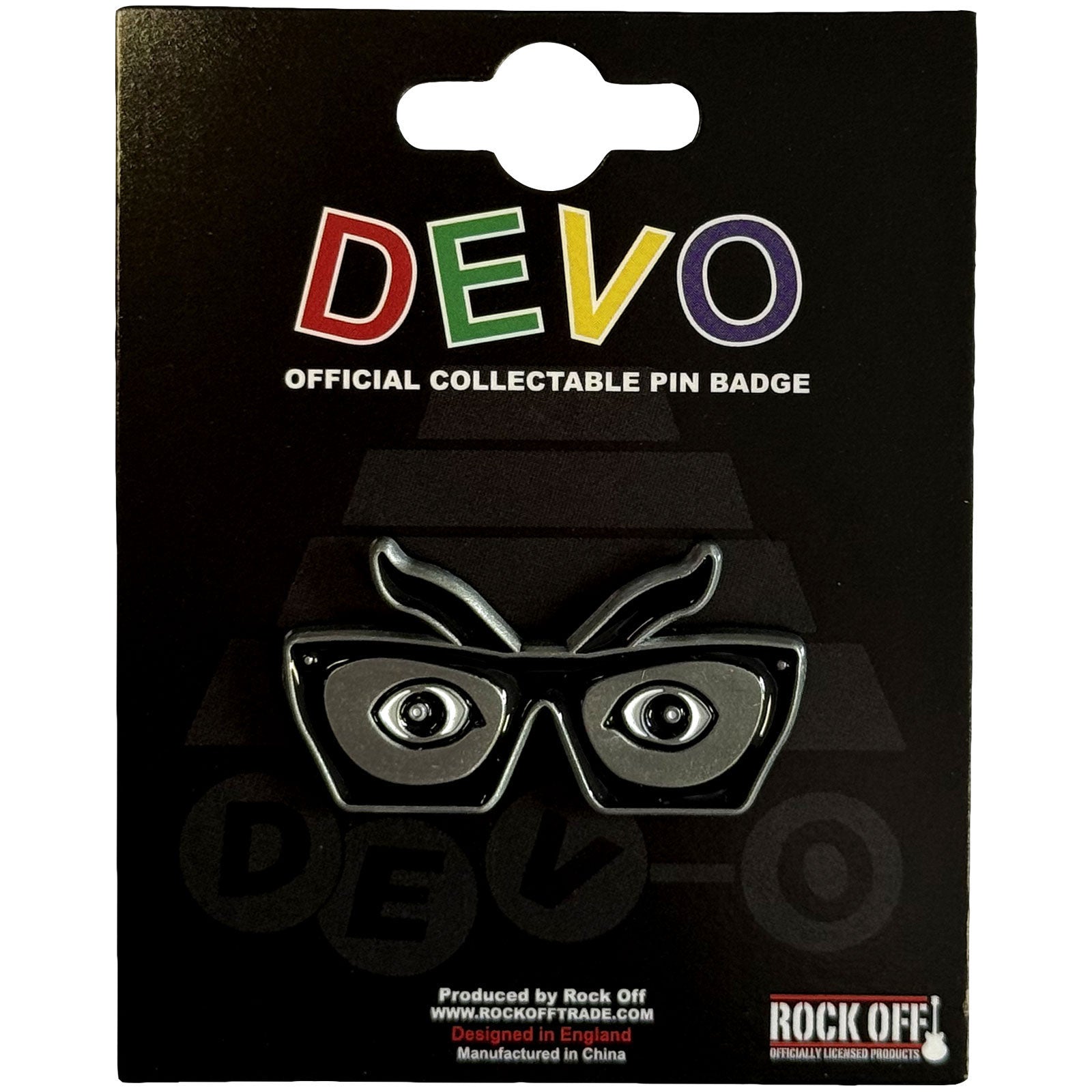 Devo Oh, No! Glasses Pewter Pin Badge