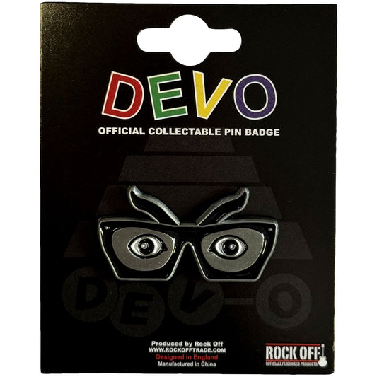 Devo Oh, No! Glasses Pewter Pin Badge