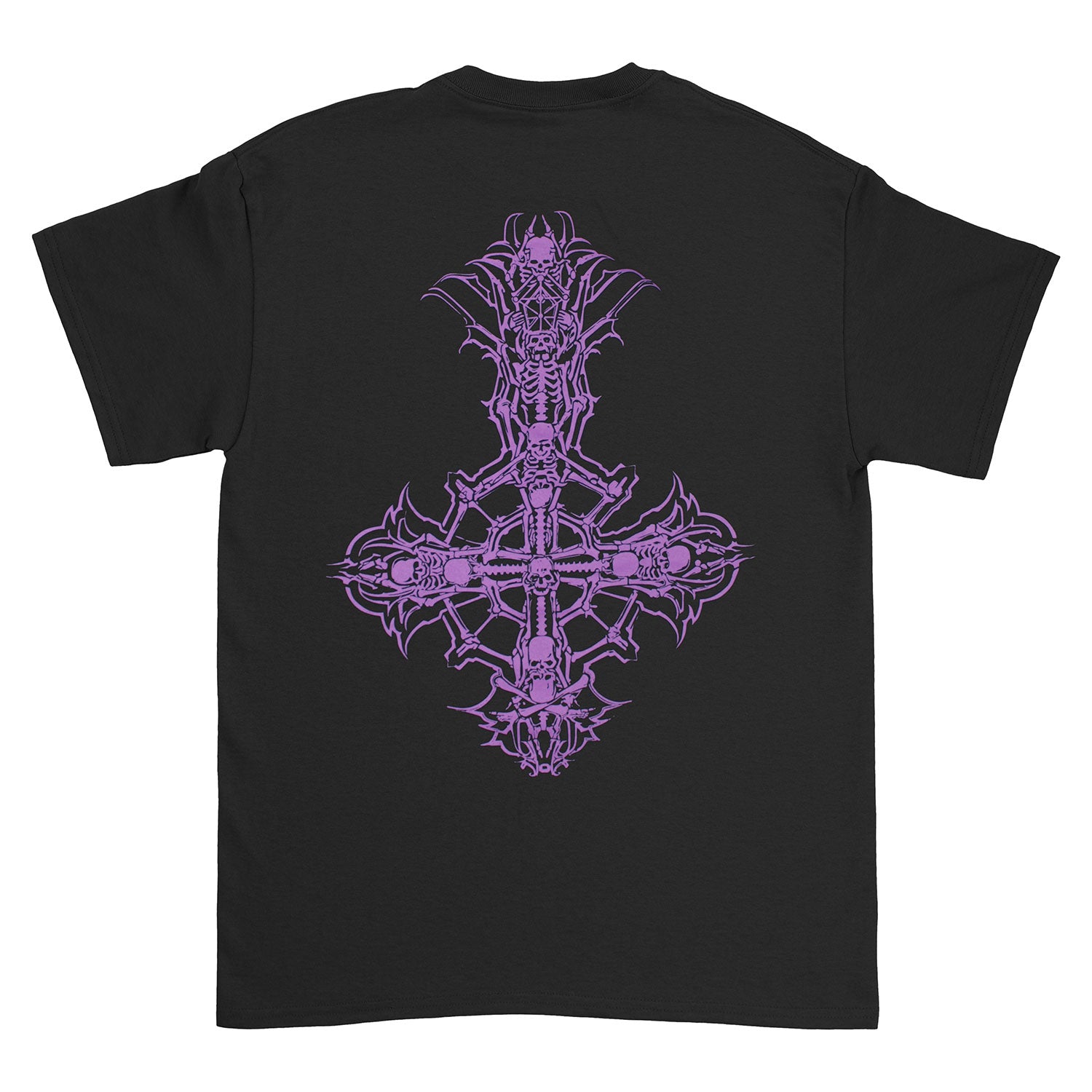 Ghost Metal Logo & Purple Grucifix T-shirt