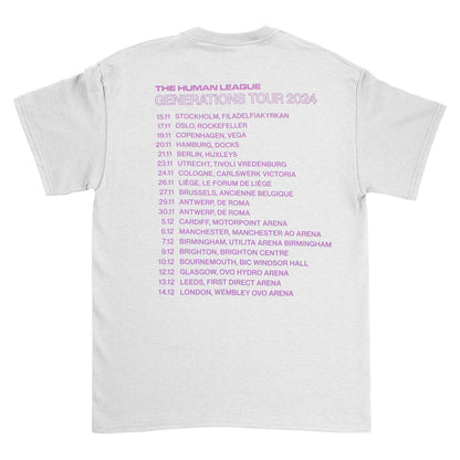 Human League Generations Tour '24 Photo T-shirt Back