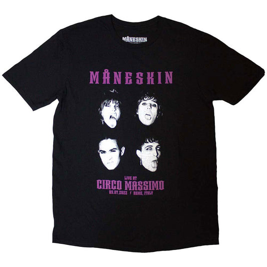 Maneskin Live At Circo Massimo 2022 Faces T-shirt