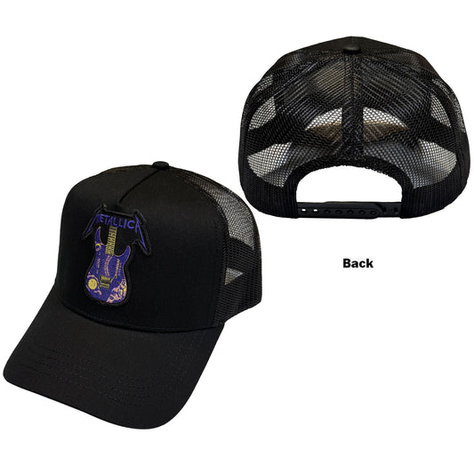 Metallica Kirk Purple Ouija Guitar Trucker Cap