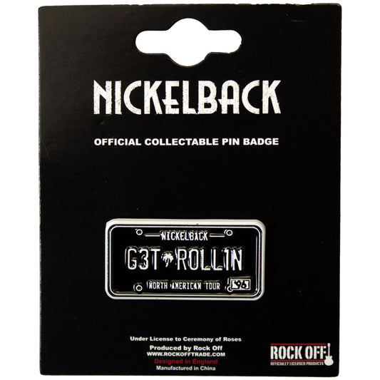 Nickelback License Plate Pewter Pin Badge