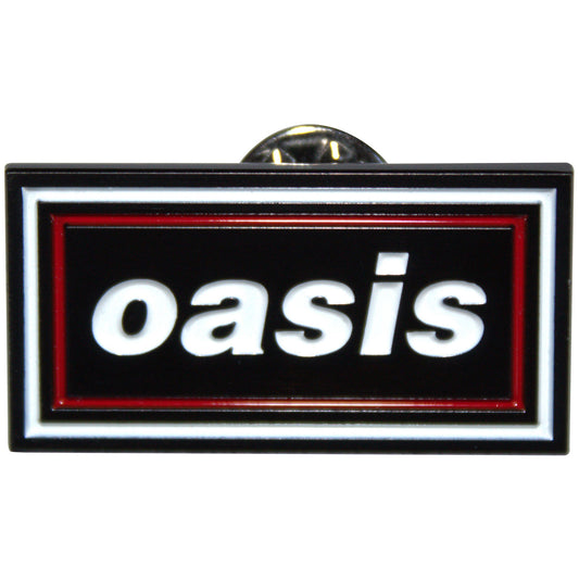 Oasis Decca Logo Red & Navy Retro Pewter Pin Badge