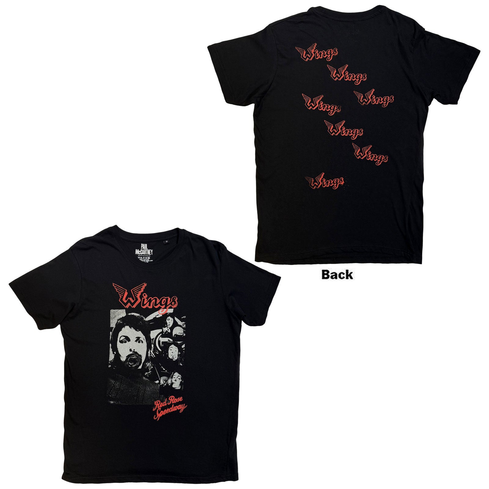 Paul Mccartney Wings Collage T-shirt