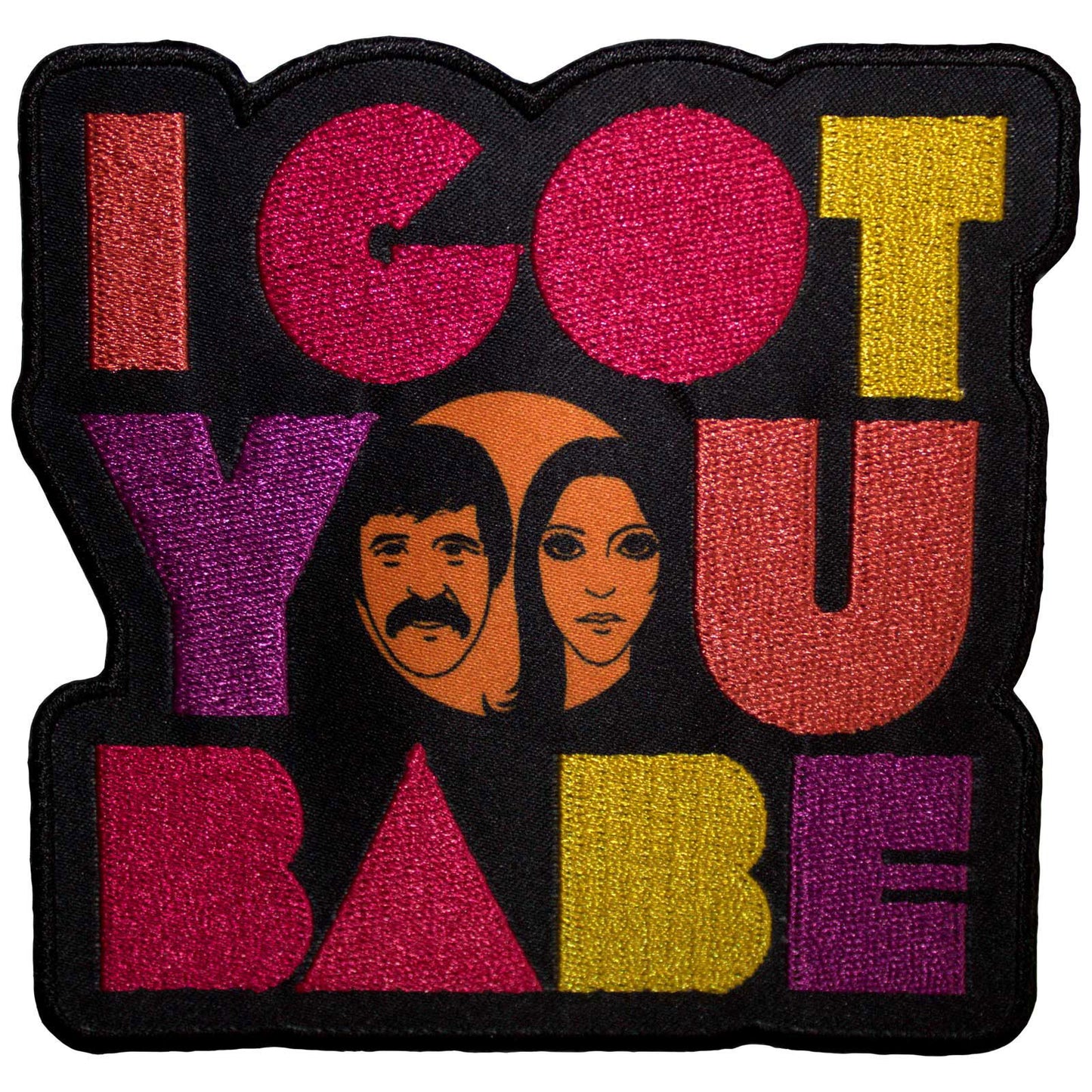Cher I Got You Babe Faces Woven Patch