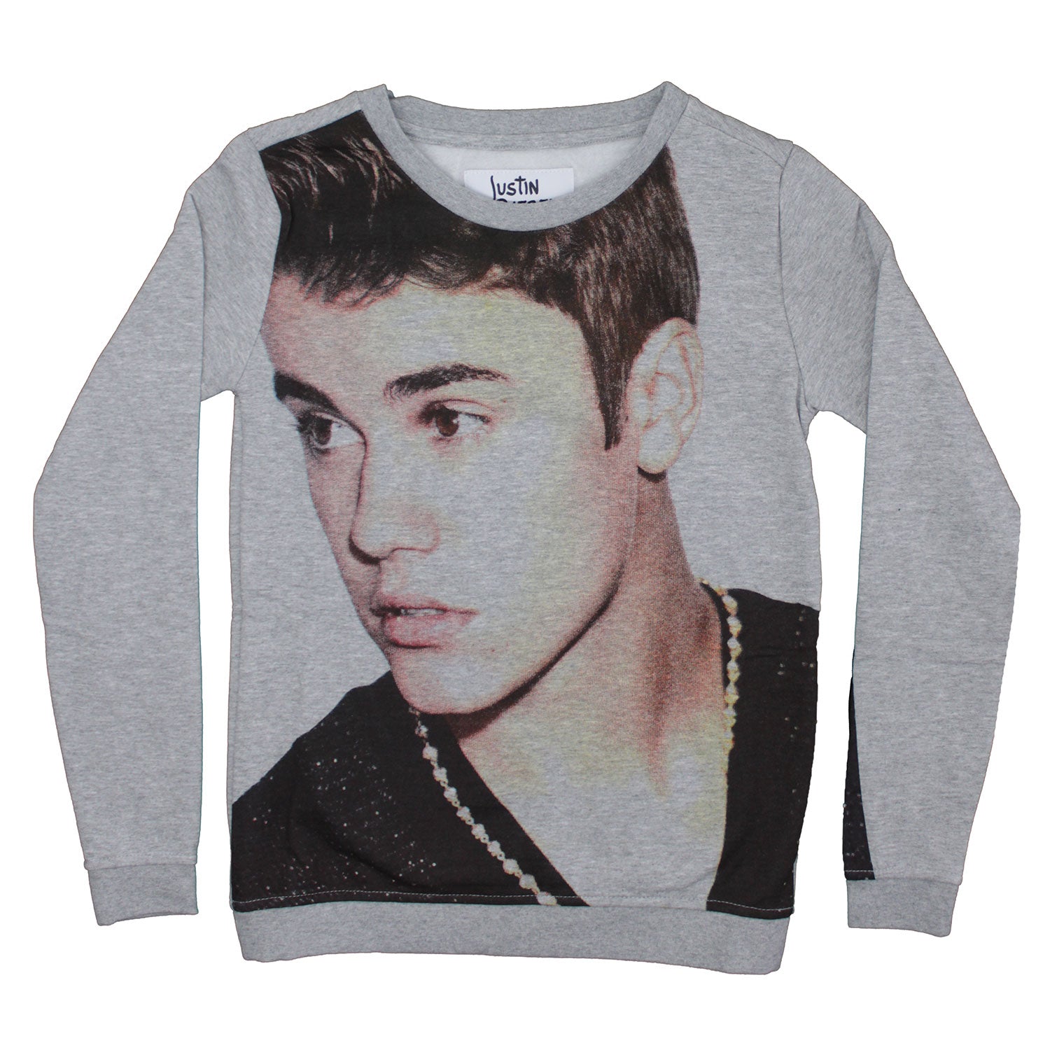 Justin Bieber Allover Print Photo Girls Jr Sweatshirt