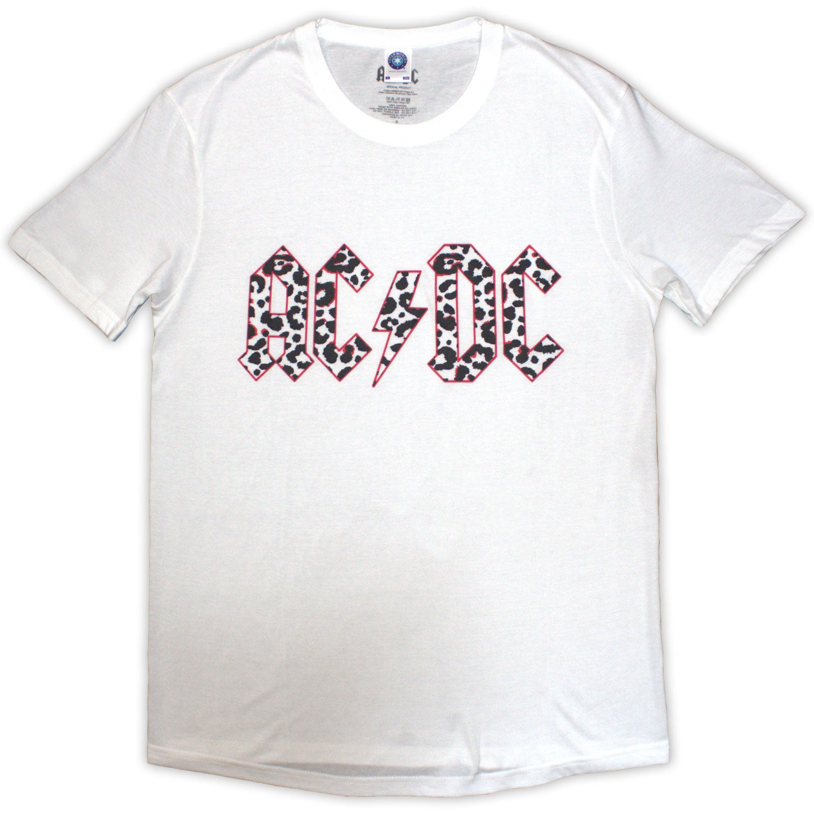 AC/DC Mono Leopard Print Logo T-shirt