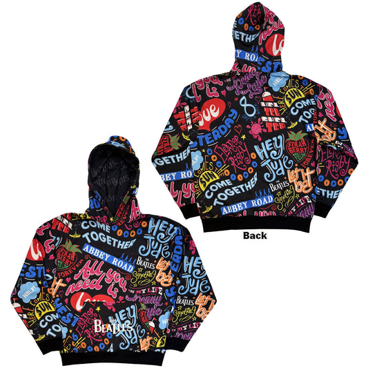Beatles Song Titles Hooded Sweatshirt