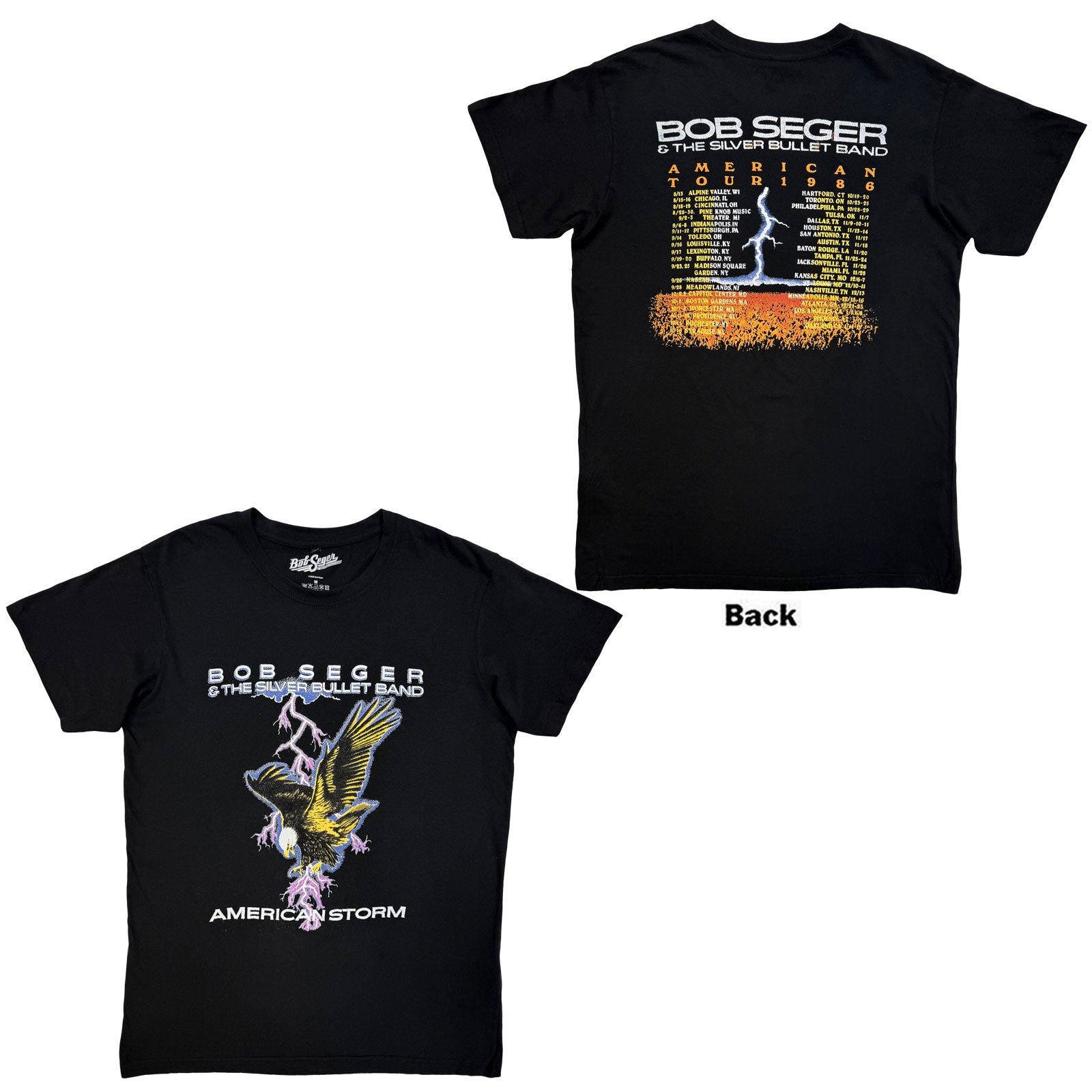 Bob Seger & The Silver Bullet Band American Storm Vintage T-shirt