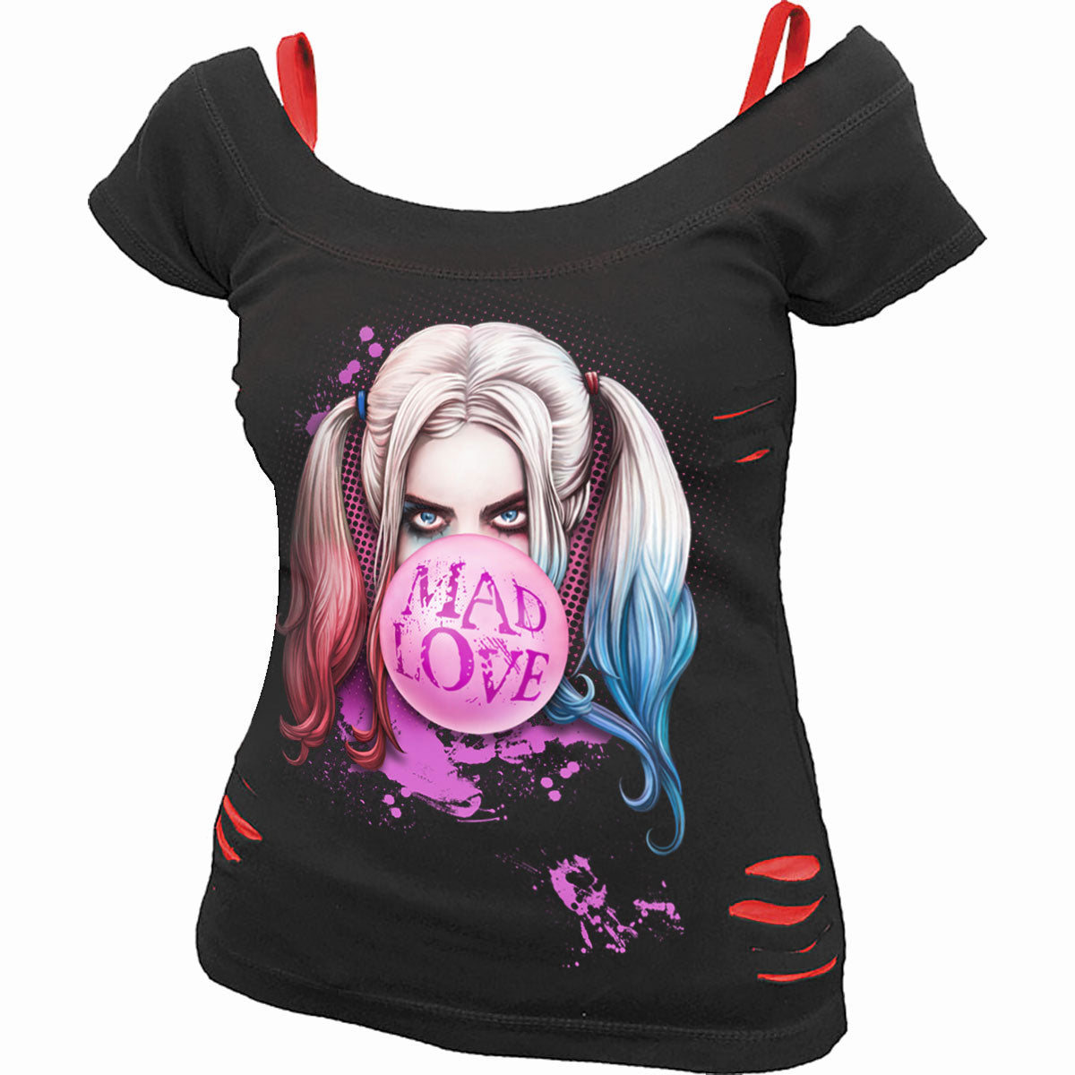 Dc Comics Batman Core Harley Quinn - Mad Love Junior Top