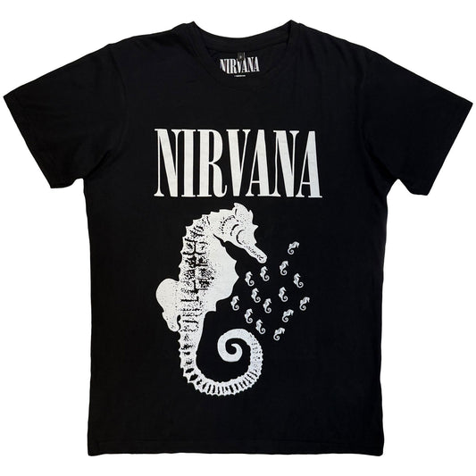 Nirvana Seahorse & Logo Mono Vintage T-shirt