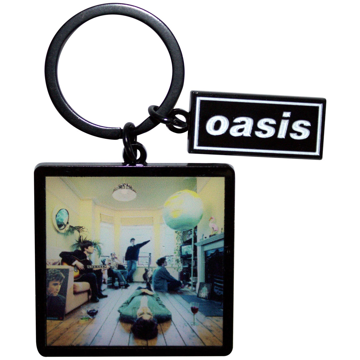 Oasis Definitely Maybe Album Decca Logo Charm Metal Key Chain