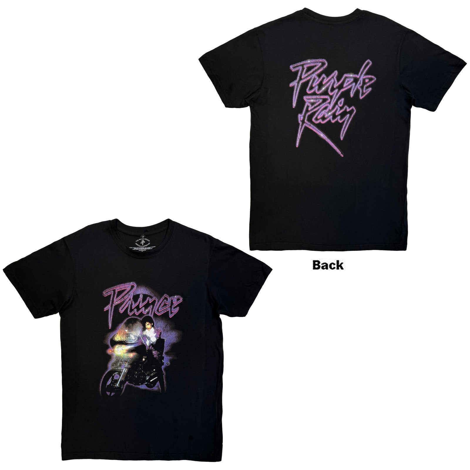 Prince Purple Rain Logo Outline Vintage T-shirt