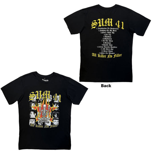 Sum 41 All Killer No Filler Tracklist Vintage T-shirt