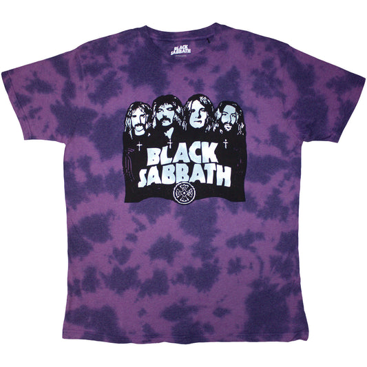 Black Sabbath Band & Logo Stone Wash T-shirt