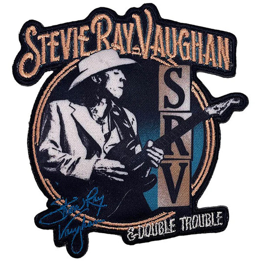 Stevie Ray Vaughan Circle Embroidered Patch Front