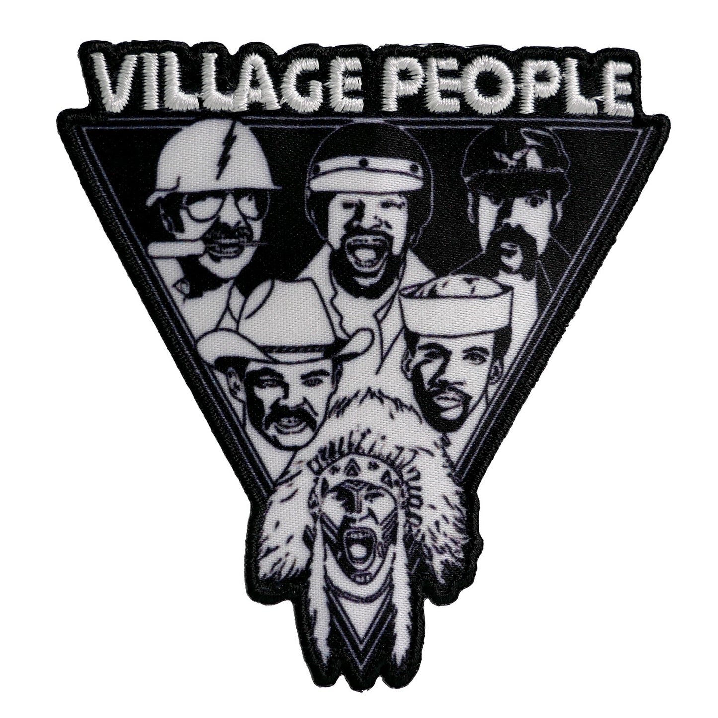 The Village People Triangle Embroidered Patch Front