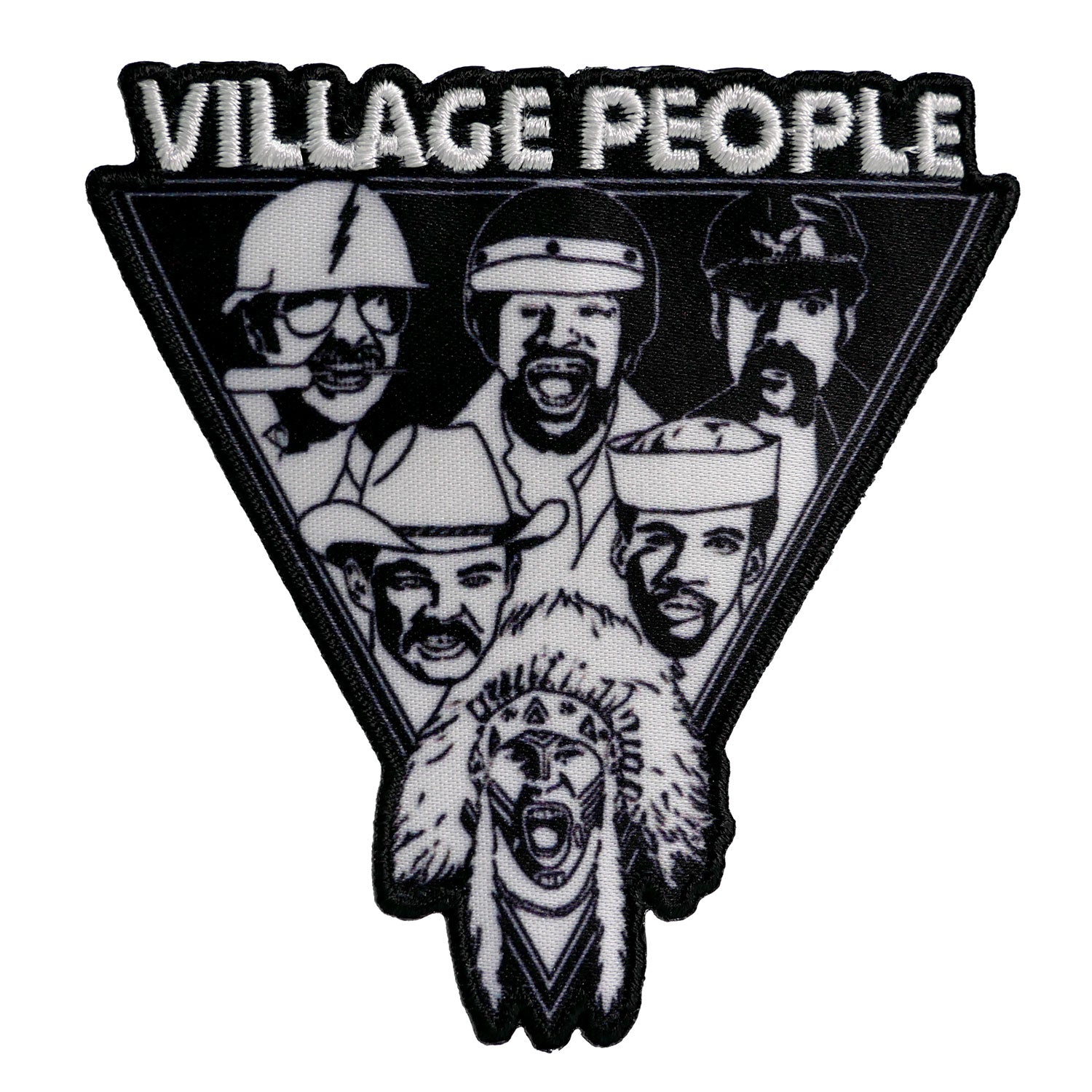 The Village People Triangle Embroidered Patch Front