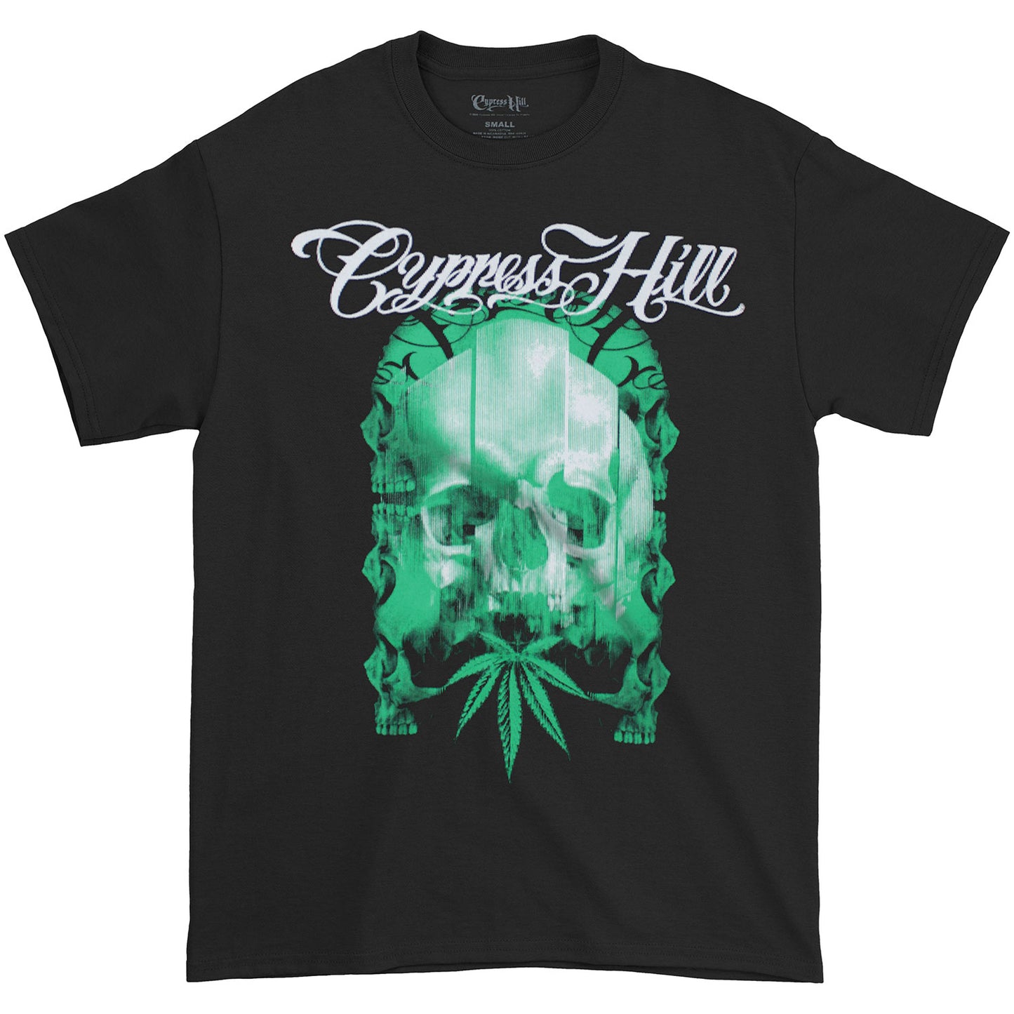 Cypress Hill Skull And Leaf T-shirt Front