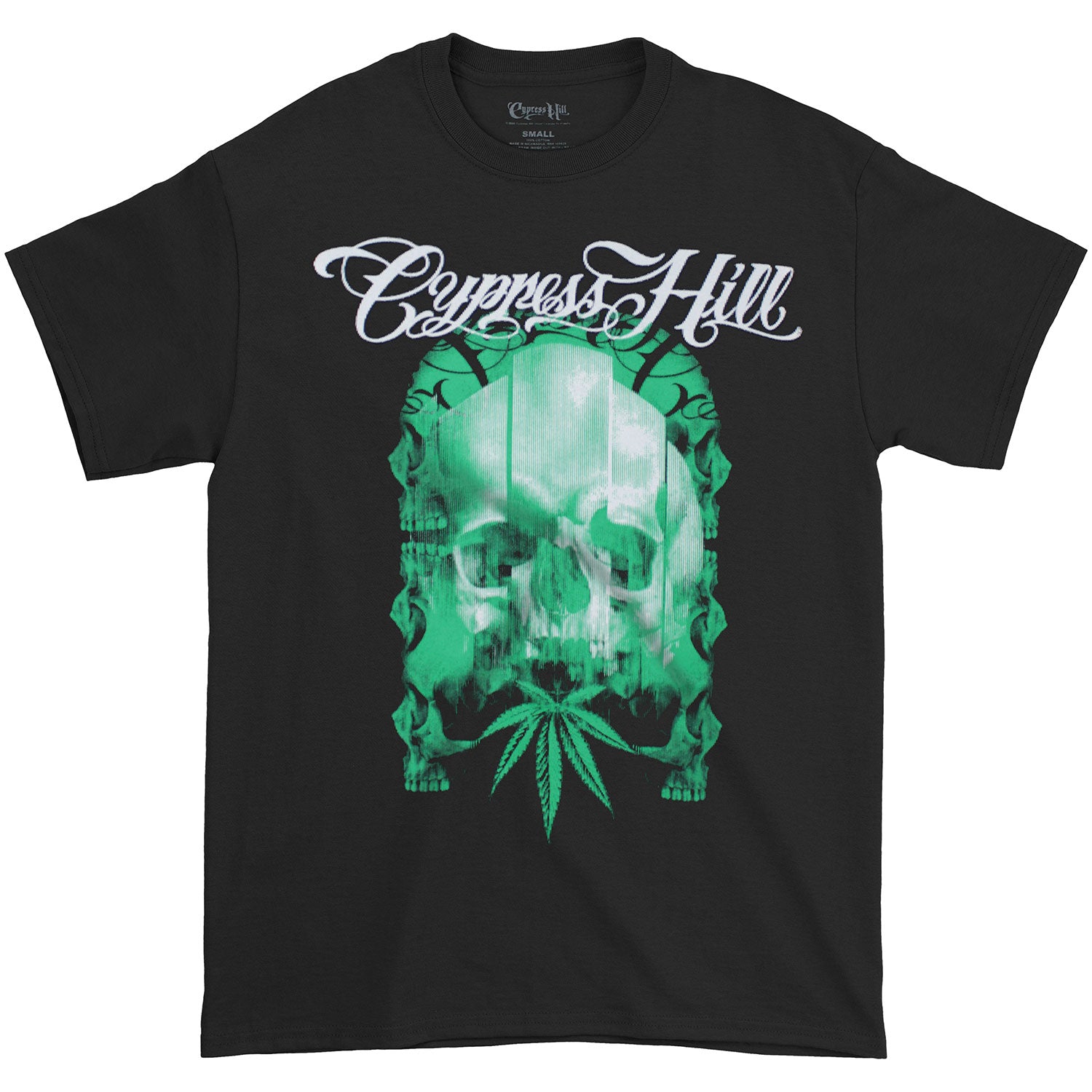 Cypress Hill Skull And Leaf T-shirt Front