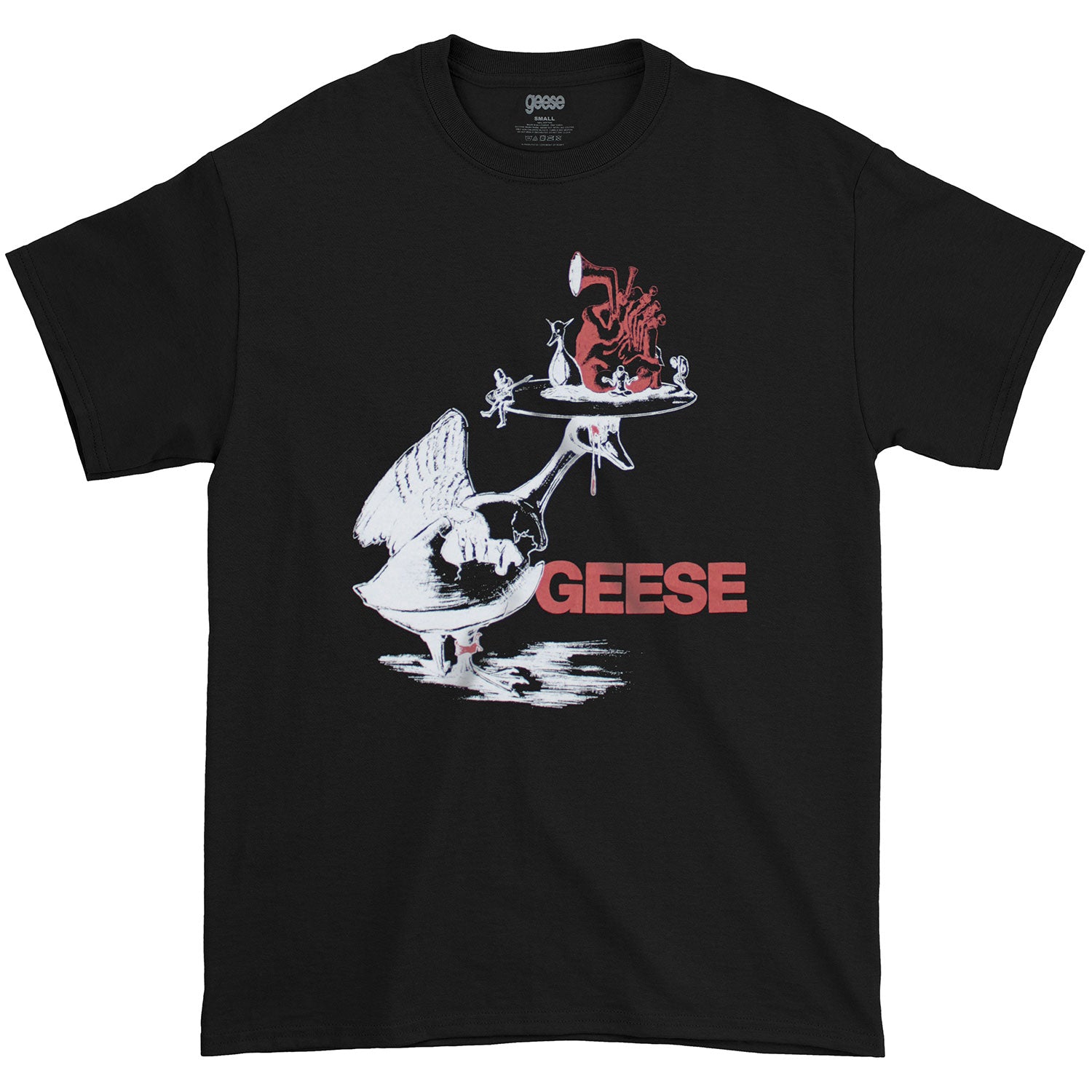 Geese Head On Platter T-shirt Front