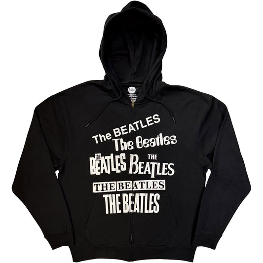 Beatles Beatles Logos Zippered Hooded Sweatshirt