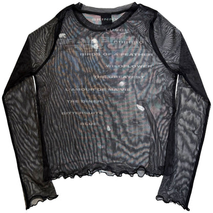Billie Eilish Hmhas Tracklist Mesh Crop Top Girls Jr