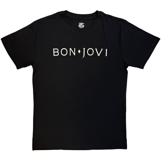Bon Jovi Logo Mono T-shirt Front