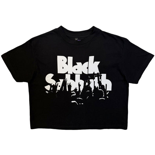 Black Sabbath California Audience Crop Top Girls Jr Front