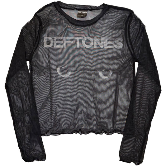 Deftones Sphynx Mesh Crop Top Girls Jr Front