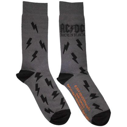 Back In Black Bolts Socks