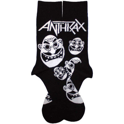Anthrax Faces Pattern B&w Socks