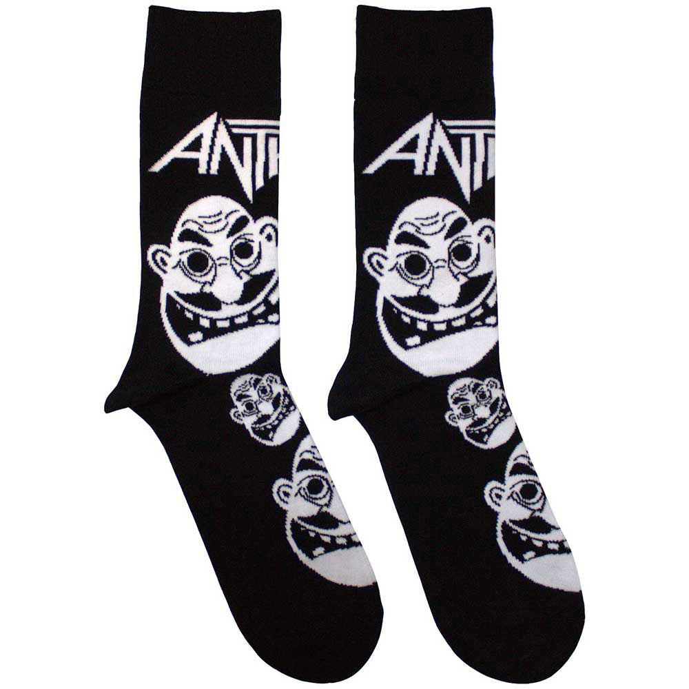 Faces Pattern B&w Socks